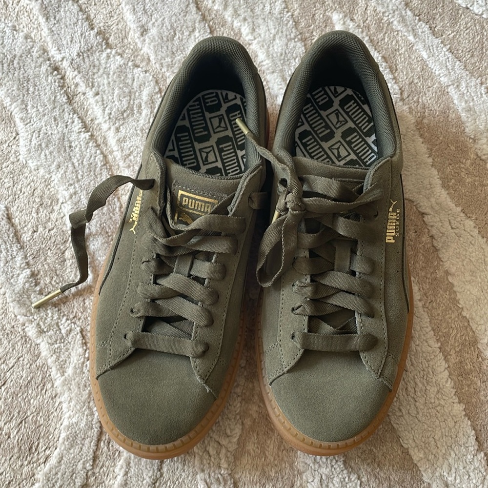 Green/Olive Puma Suede XL NEW SNEAKERS